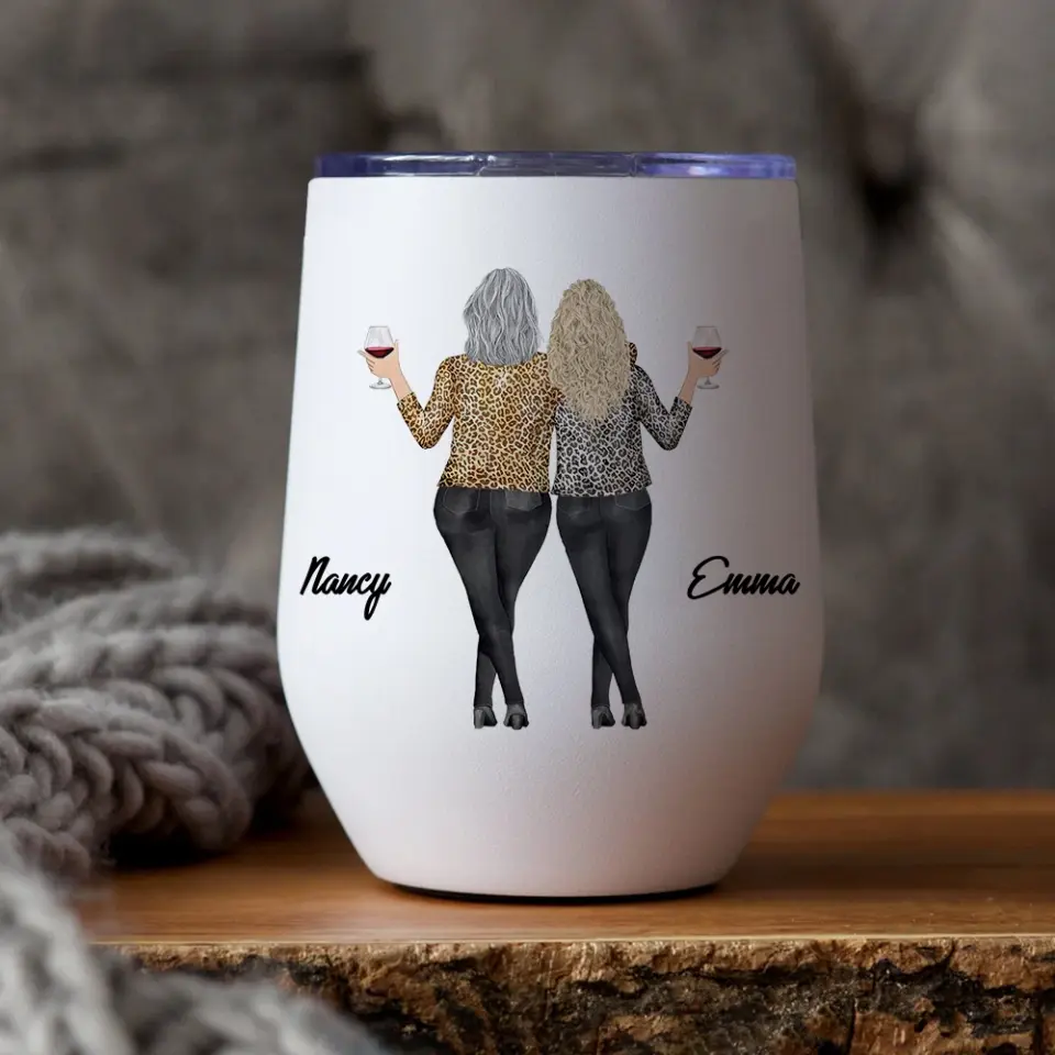 Like Mother Like Daughter Oh Crap - Personalized Wine Tumbler - Gift For Mom Daughter On Mother's Day or Birthdays - Image 6