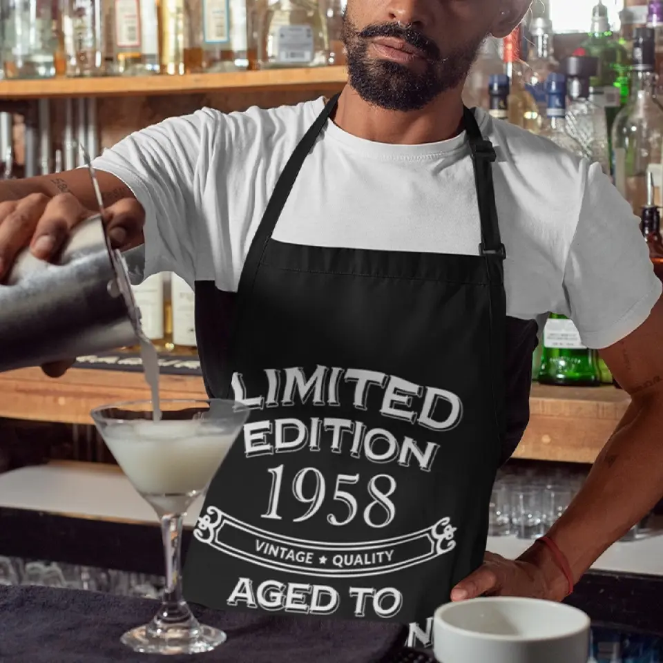 Limited Edition Aged To Perfection Personalized Apron - Image 4