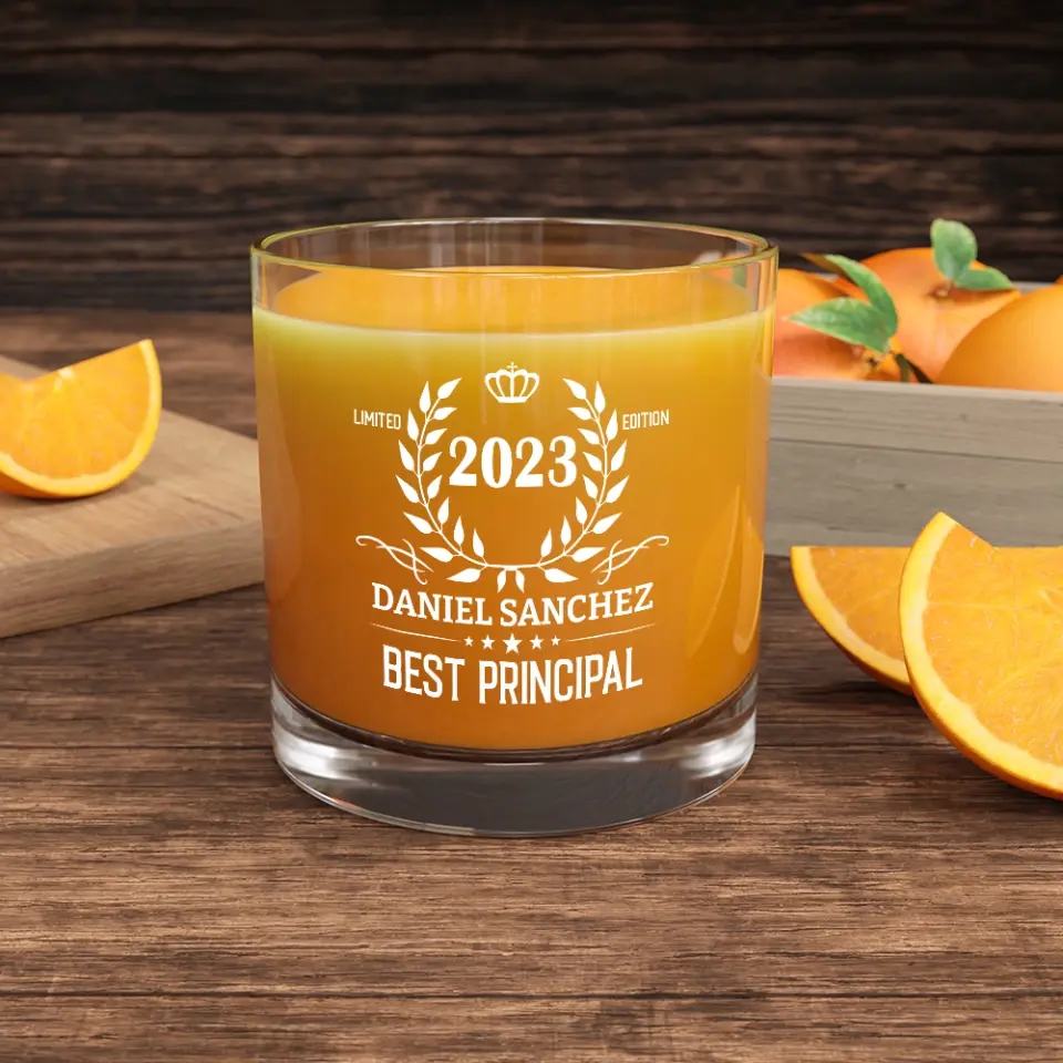 Limited Edition Best Principal - Personalized Bar Glass - Image 5