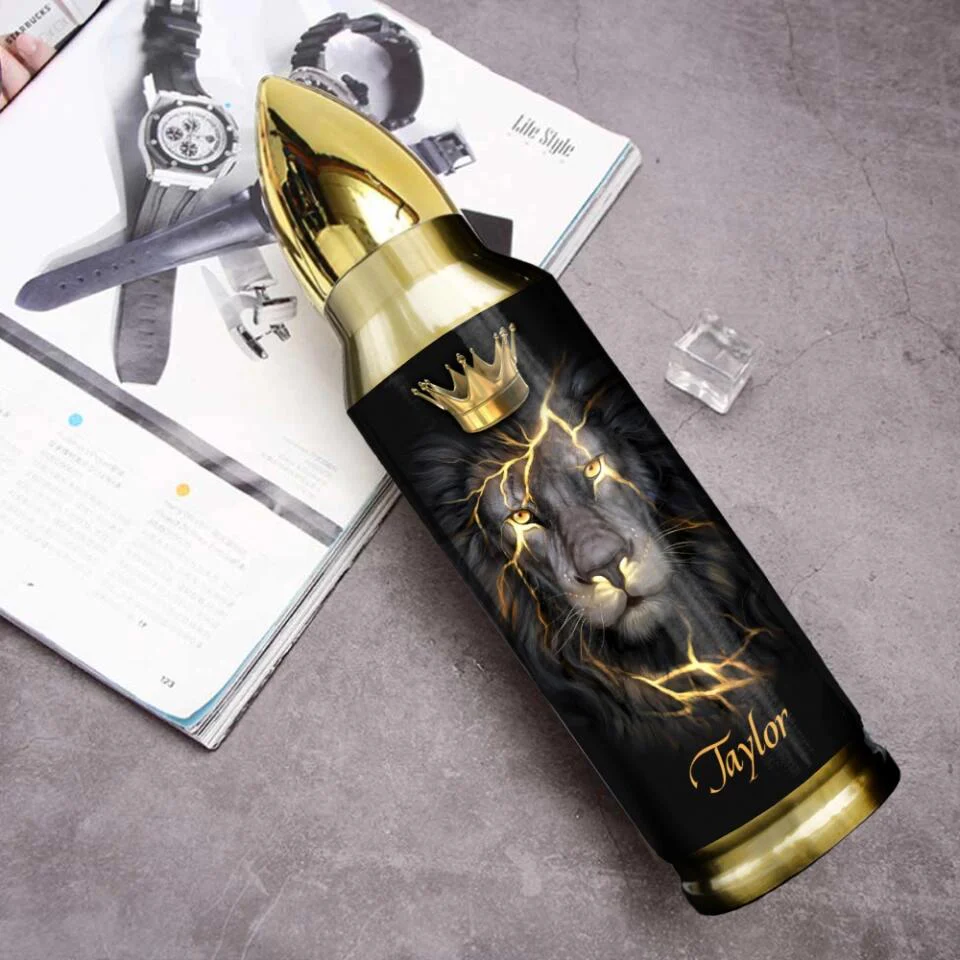 Lion King Spirit Message To My Son Custom Bullet Tumbler Birthday Gift For Son - Image 5