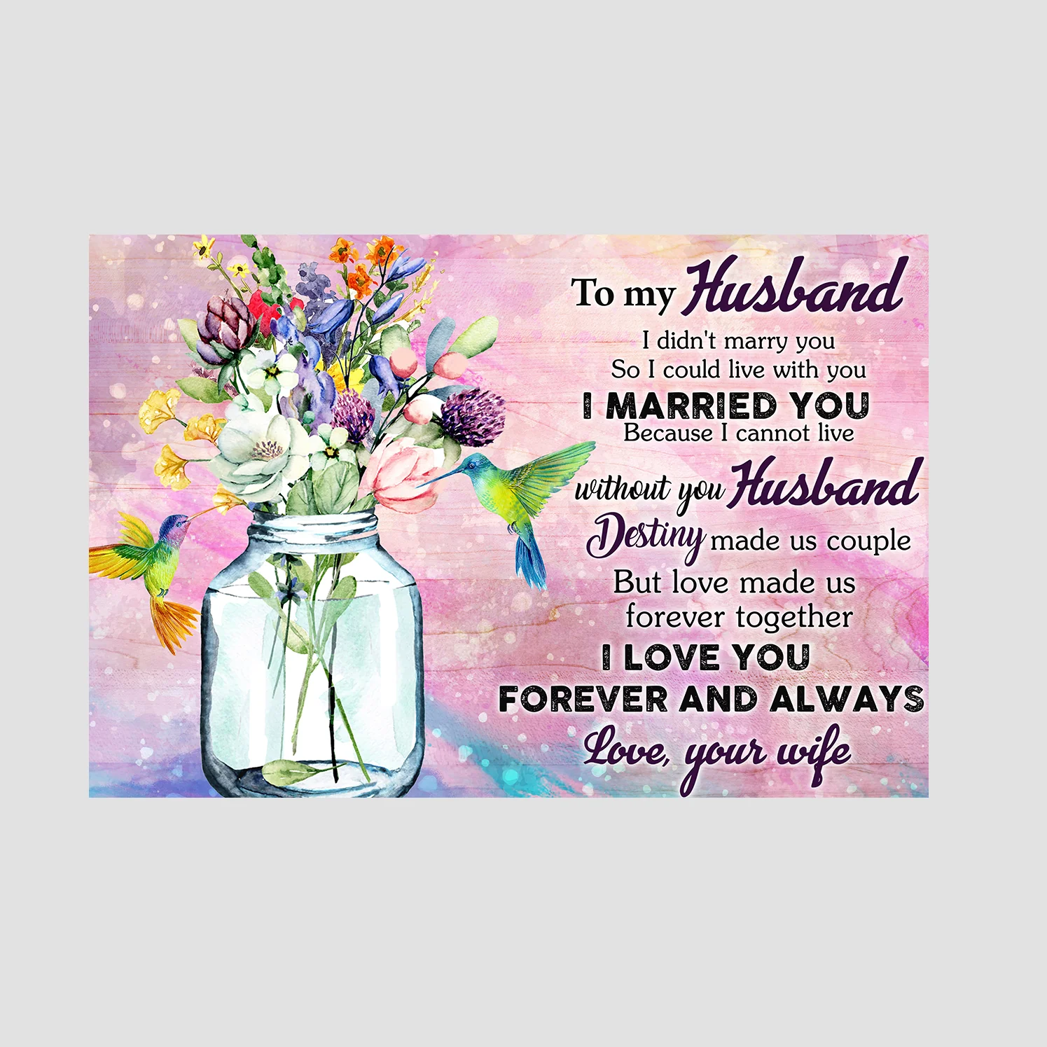 Love made us forever together - Personalized Canvas Poster - Gifts for Husband - Image 2