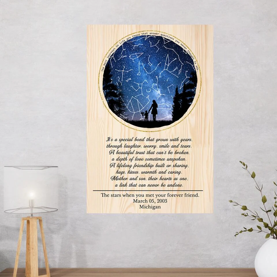 Love Message For Daughter Son From Mom And Dad - Custom Star Map Canvas Poster - Anniversary Gifts - Image 16