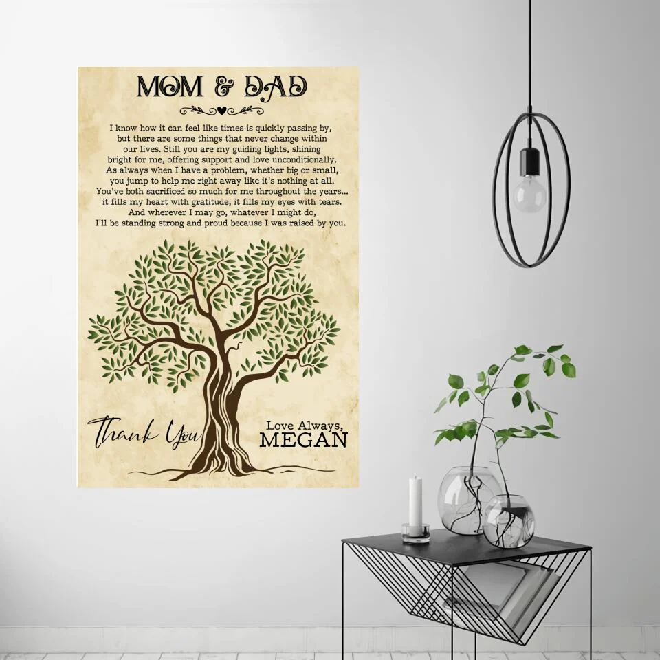 Love Message Thank You Mom And Dad Custom Canvas Poster Anniversary Gift For Parents - Image 5