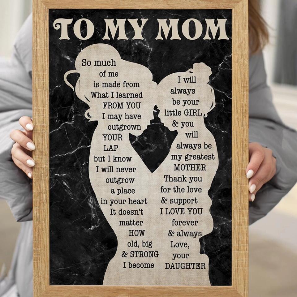 Love Message To My Mom From Daughter Canvas Poster Mother's Day Gifts - Image 10