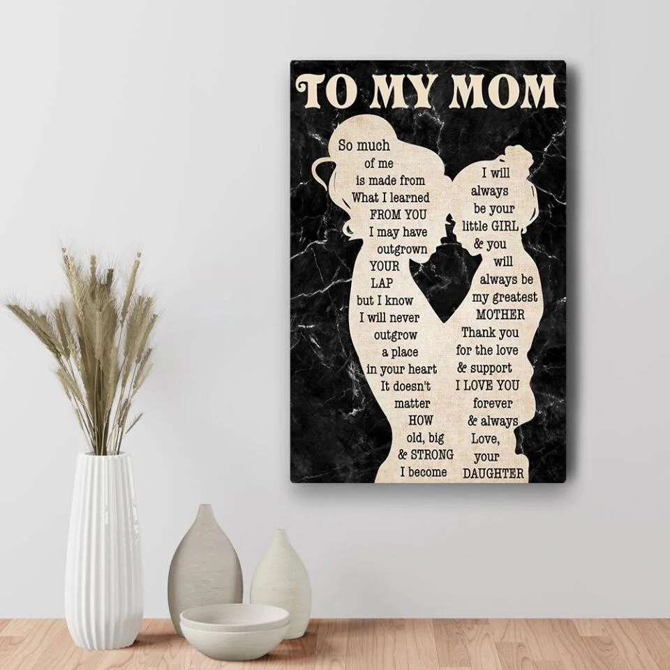 Love Message To My Mom From Daughter Canvas Poster Mother's Day Gifts - Image 5