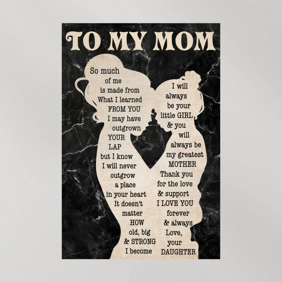 Love Message To My Mom From Daughter Canvas Poster Mother's Day Gifts - Image 8