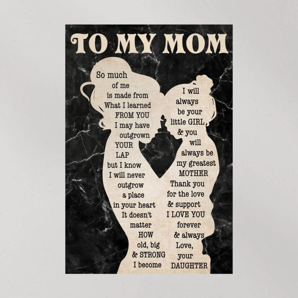 Love Message To My Mom From Daughter Canvas Poster Mother's Day Gifts - Image 9