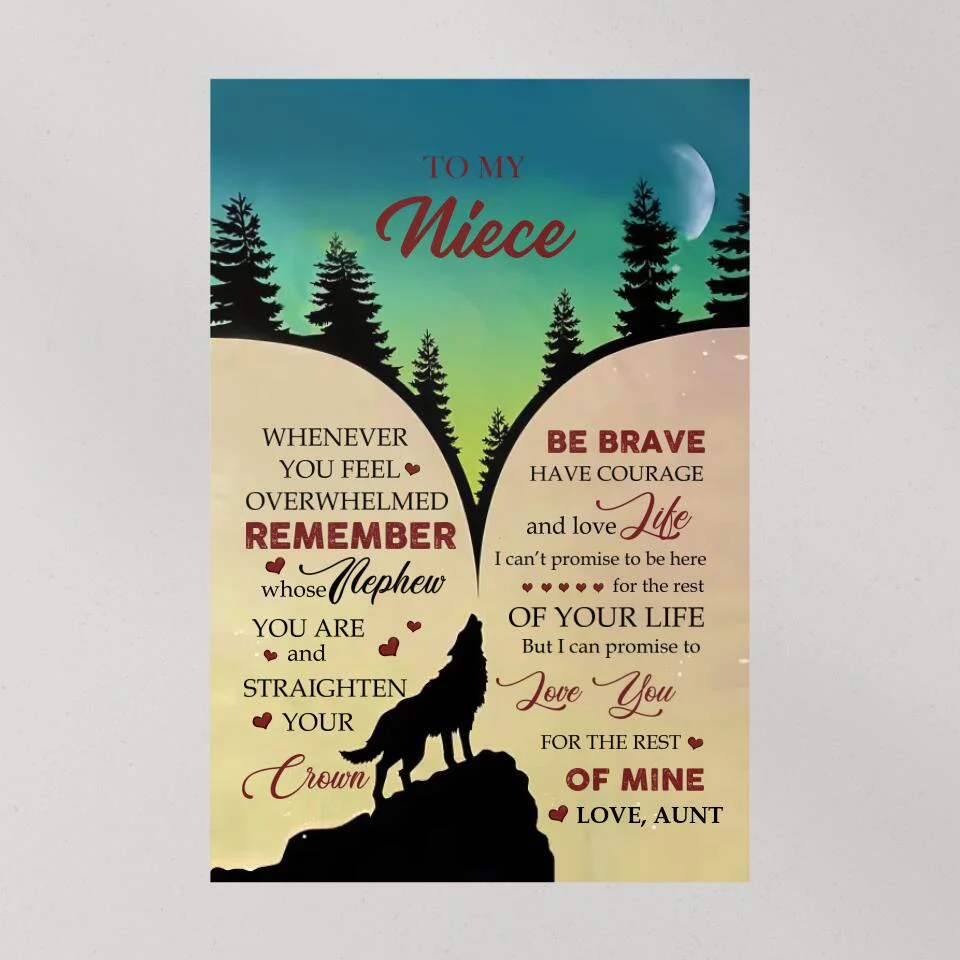 Love Message To Nephew From Aunt - Custom Canvas Poster - Birthday Gift For Nephew For Son - Image 10