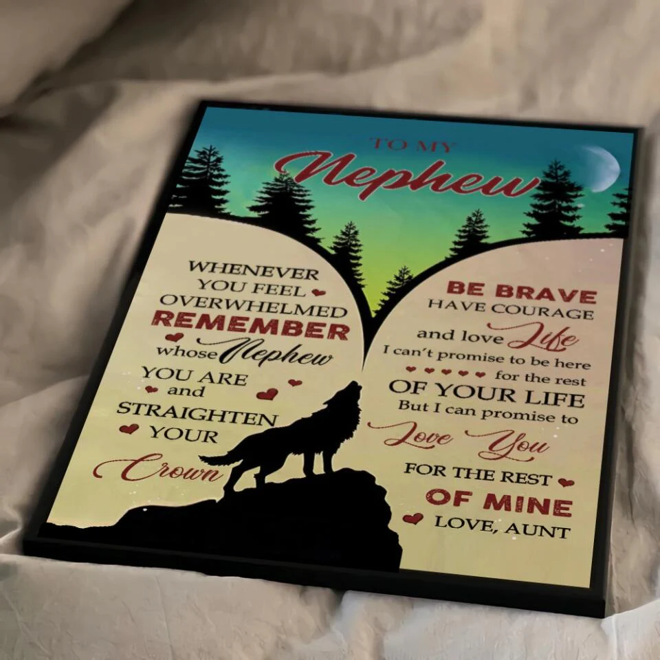 Love Message To Nephew From Aunt - Custom Canvas Poster - Birthday Gift For Nephew For Son - Image 12