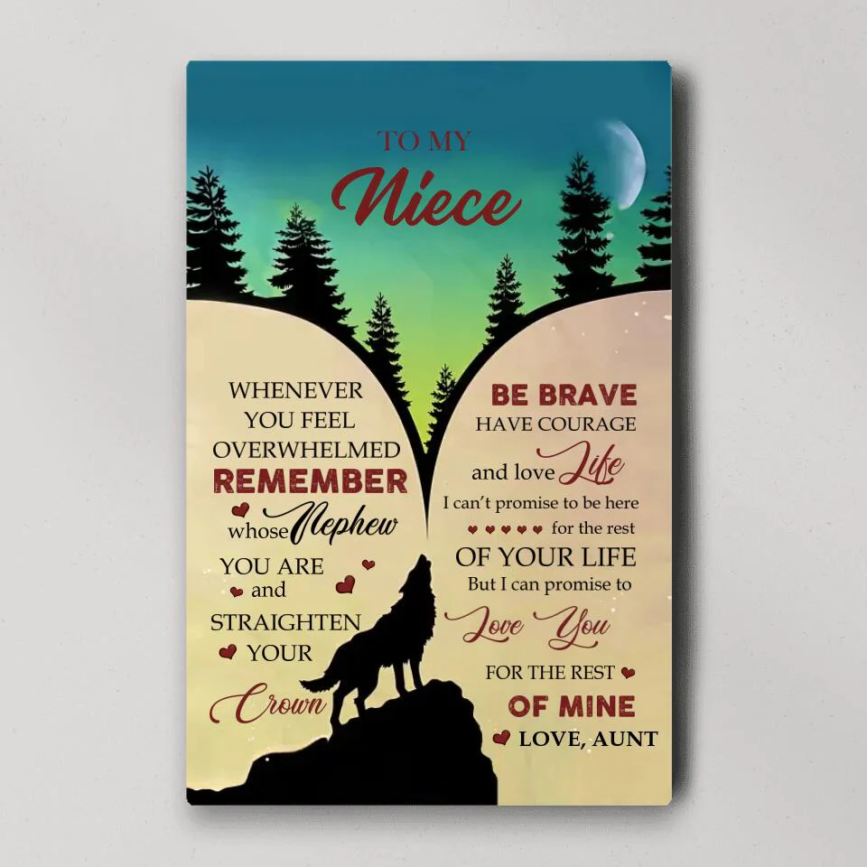 Love Message To Nephew From Aunt - Custom Canvas Poster - Birthday Gift For Nephew For Son - Image 2