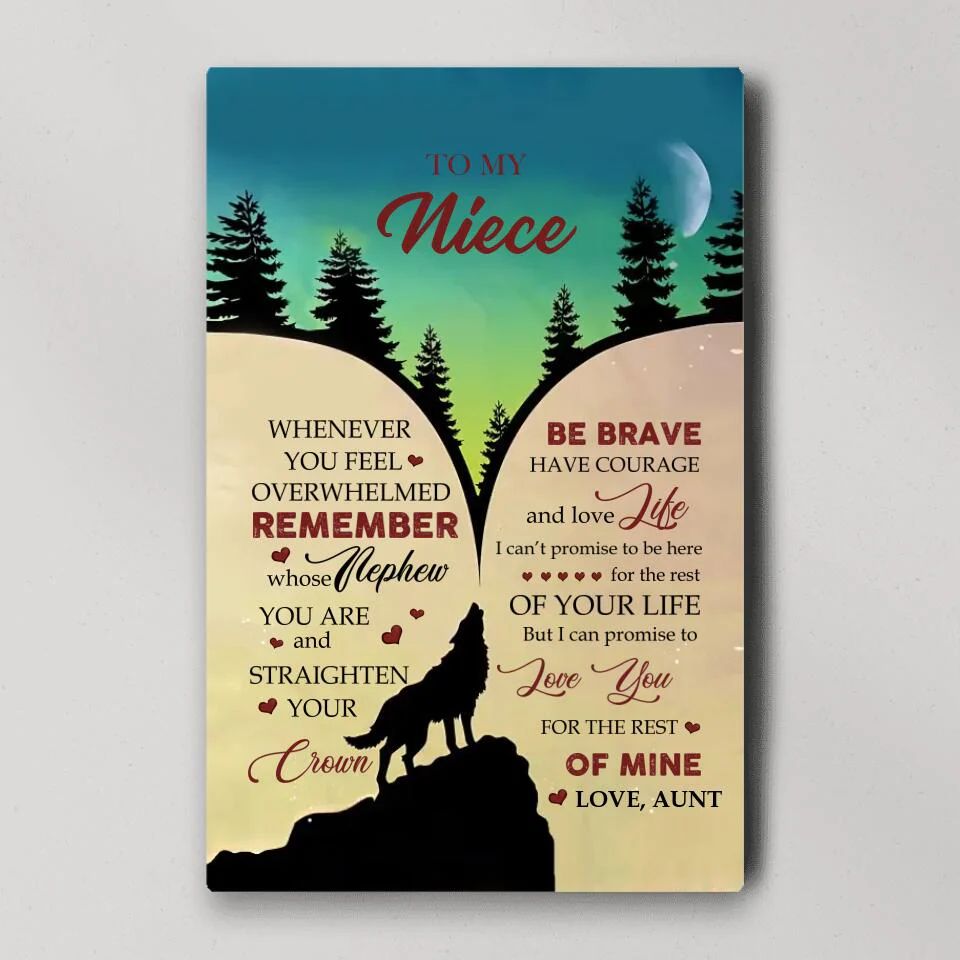 Love Message To Nephew From Aunt - Custom Canvas Poster - Birthday Gift For Nephew For Son - Image 3