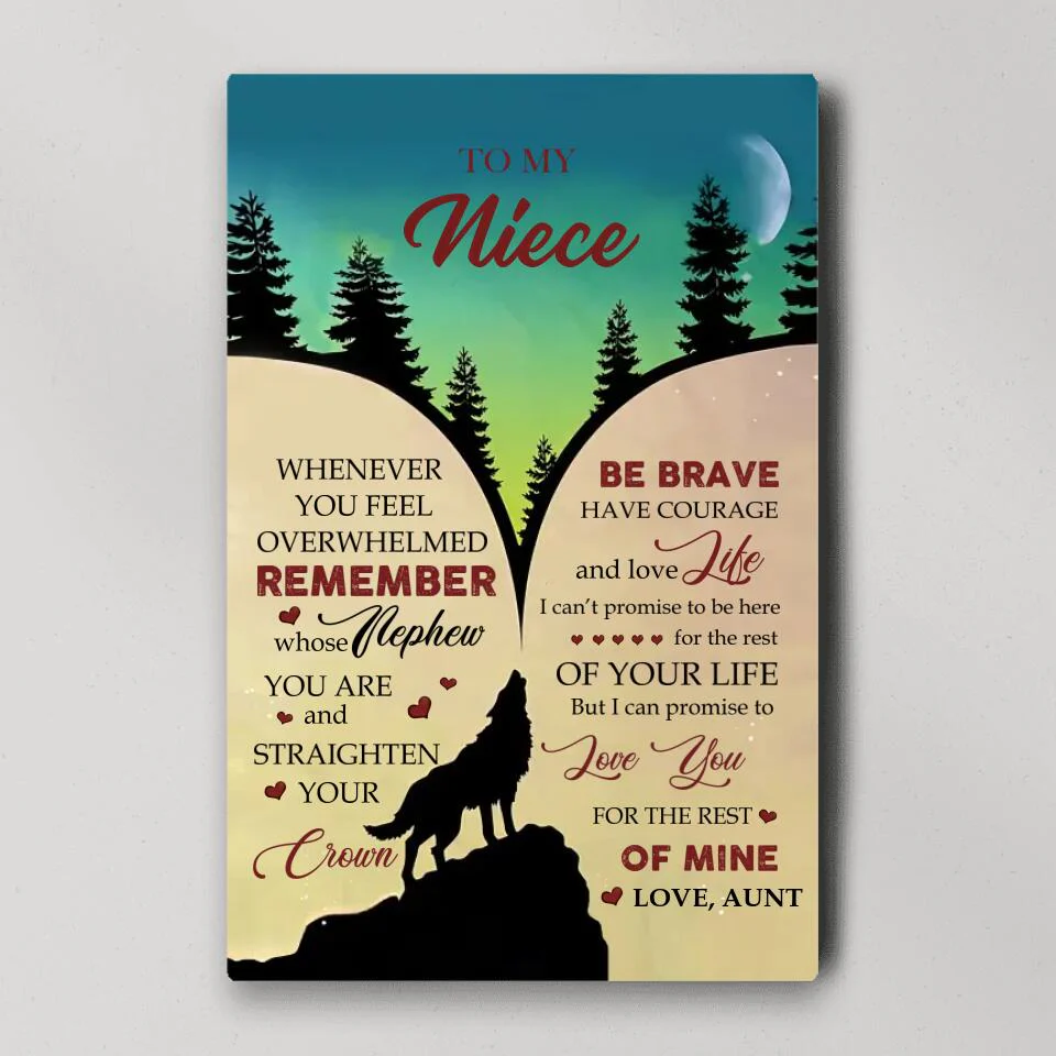 Love Message To Nephew From Aunt - Custom Canvas Poster - Birthday Gift For Nephew For Son - Image 4