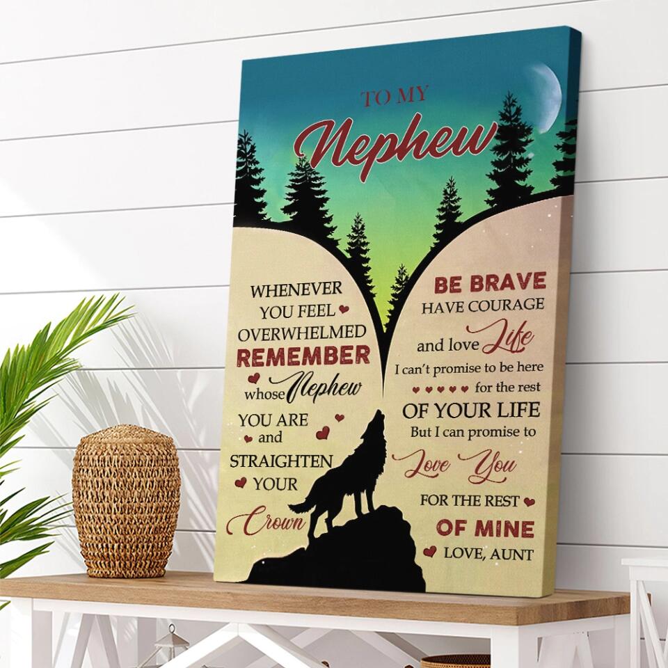 Love Message To Nephew From Aunt - Custom Canvas Poster - Birthday Gift For Nephew For Son - Image 5