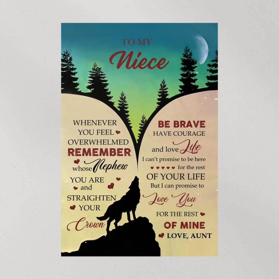 Love Message To Nephew From Aunt - Custom Canvas Poster - Birthday Gift For Nephew For Son - Image 8