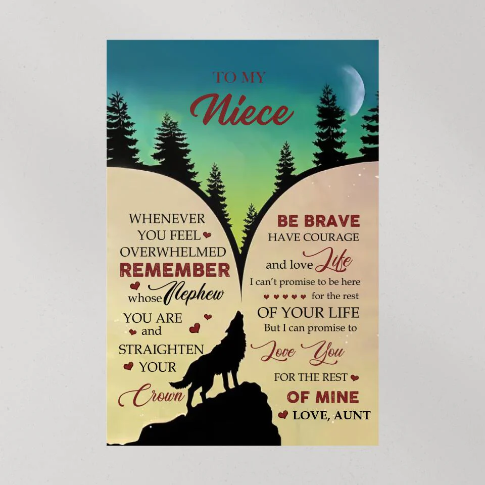 Love Message To Nephew From Aunt - Custom Canvas Poster - Birthday Gift For Nephew For Son - Image 9