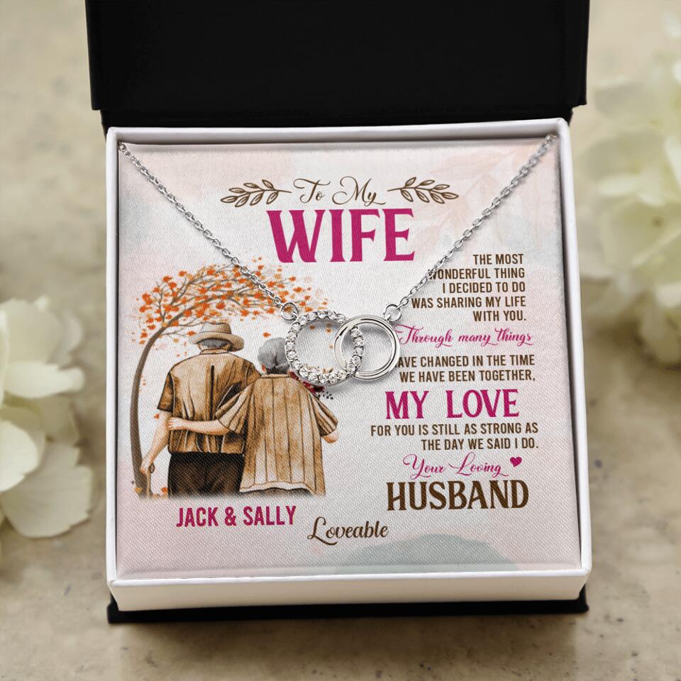 Love Quote For Wife Old Couple Custom Necklace Anniversary Gift - Image 2