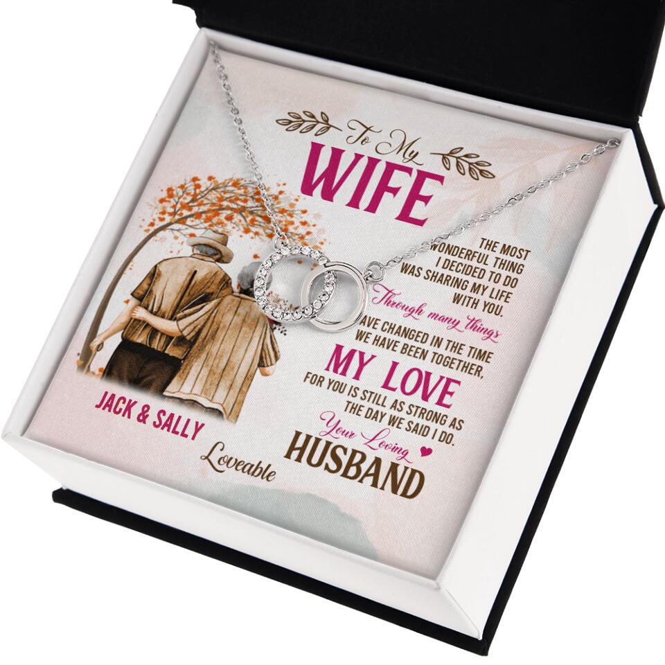 Love Quote For Wife Old Couple Custom Necklace Anniversary Gift - Image 3