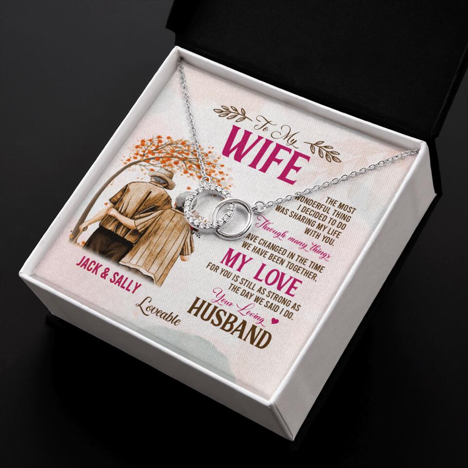 Love Quote For Wife Old Couple Custom Necklace Anniversary Gift - Image 4