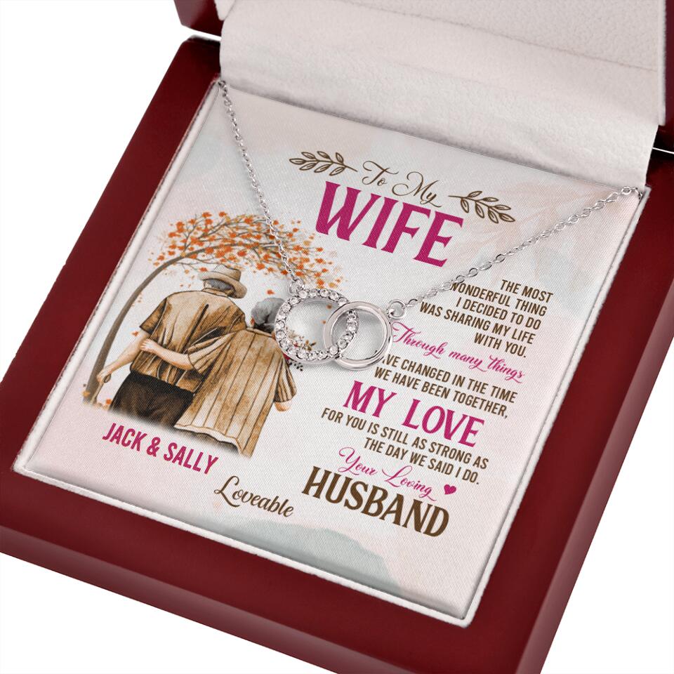 Love Quote For Wife Old Couple Custom Necklace Anniversary Gift - Image 6