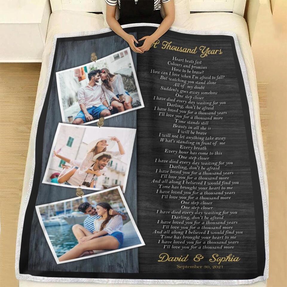 Love Song And Lyrics Custom Blanket Anniversary Gift For Couples - Image 4