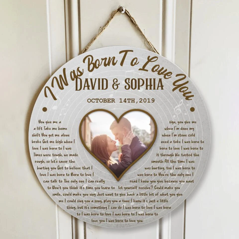 Love Song And Lyrics Custom Wooden Sign Best Anniversary Gifts For Couple - Image 3