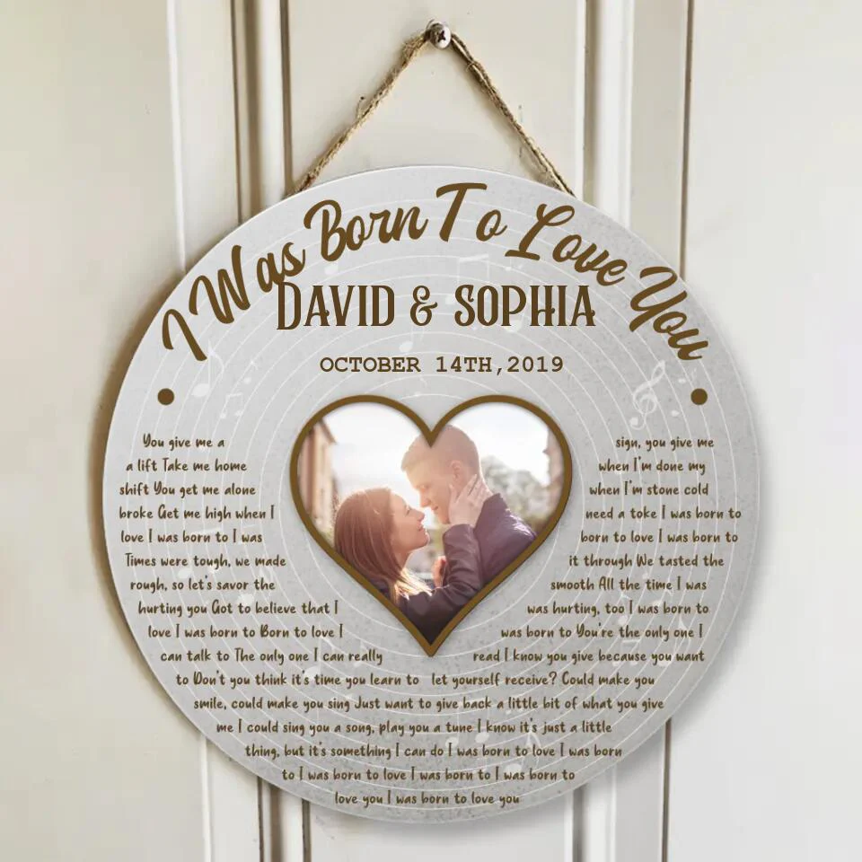 Love Song And Lyrics Custom Wooden Sign Best Anniversary Gifts For Couple - Image 4