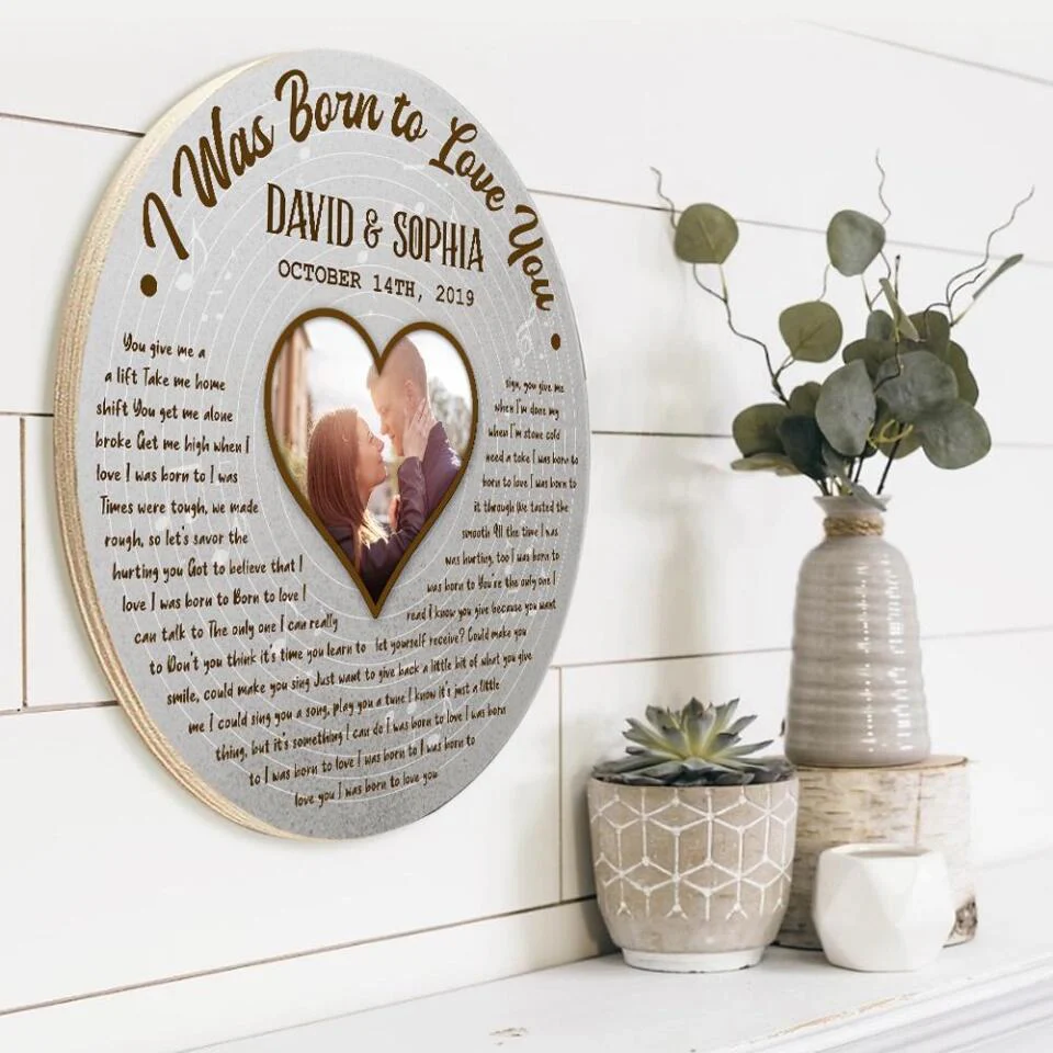 Love Song And Lyrics Custom Wooden Sign Best Anniversary Gifts For Couple - Image 5
