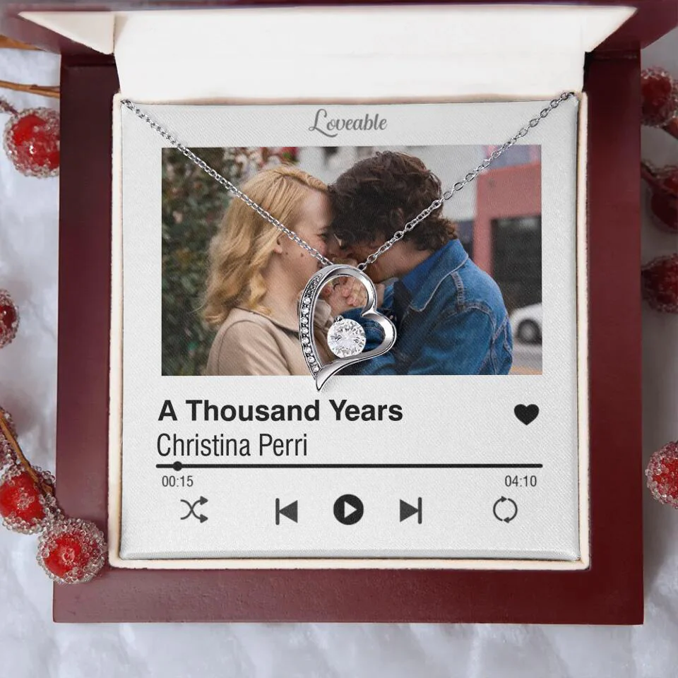 Personalized Valentine Gifts - Love Songs Music Playing Style Custom Necklace Anniversary Gift For Her - Image 11