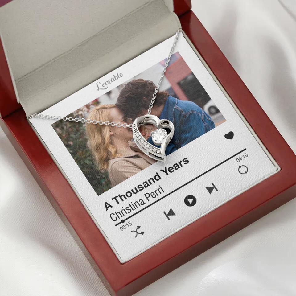 Personalized Valentine Gifts - Love Songs Music Playing Style Custom Necklace Anniversary Gift For Her - Image 14