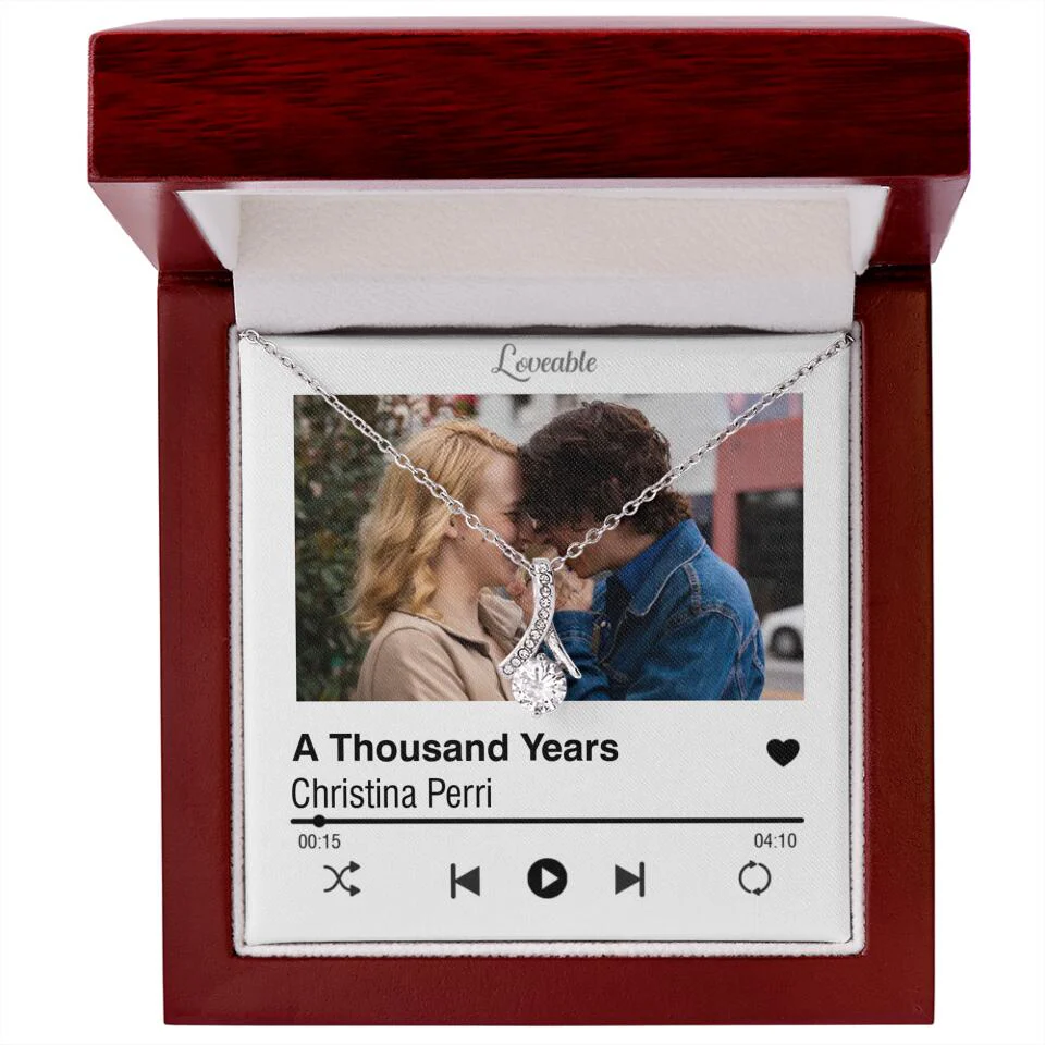 Personalized Valentine Gifts - Love Songs Music Playing Style Custom Necklace Anniversary Gift For Her - Image 20