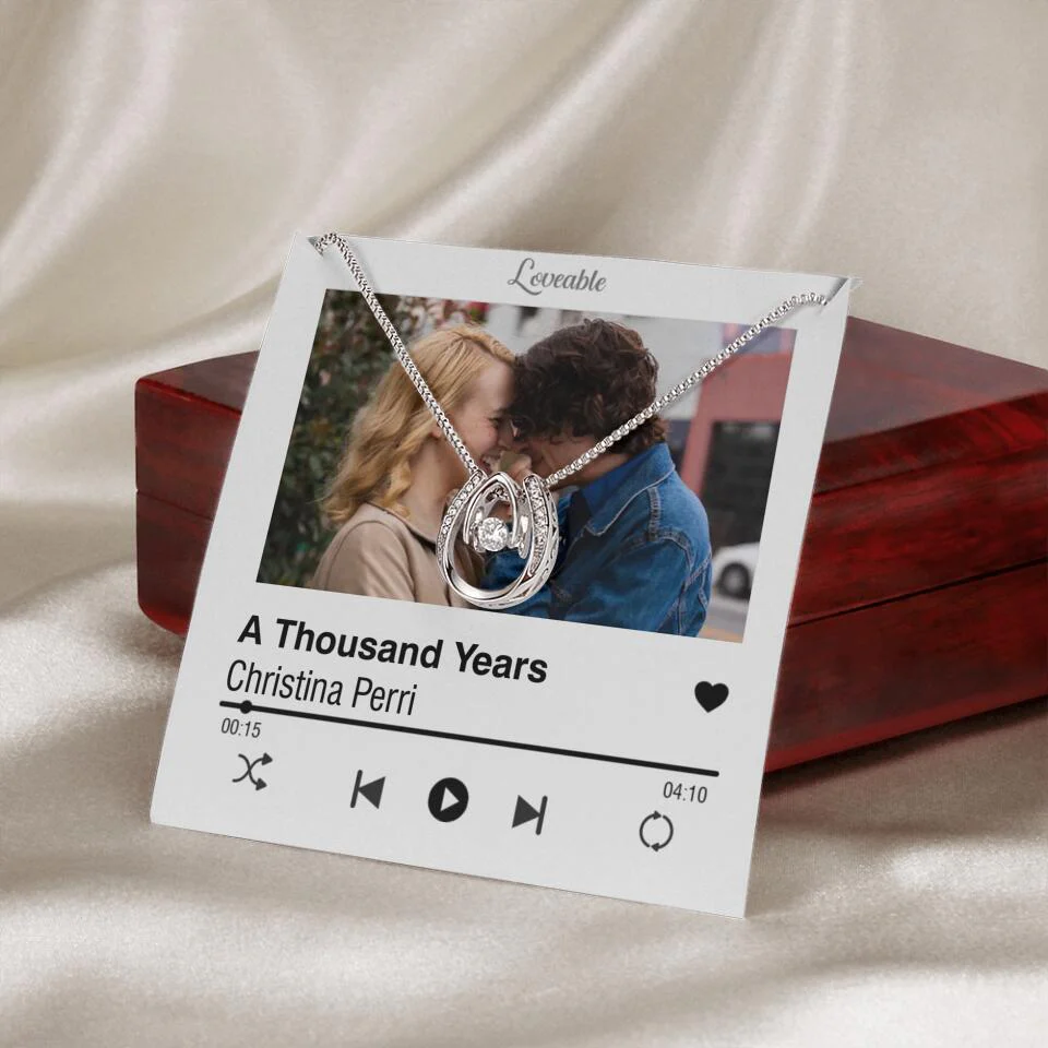 Personalized Valentine Gifts - Love Songs Music Playing Style Custom Necklace Anniversary Gift For Her - Image 35