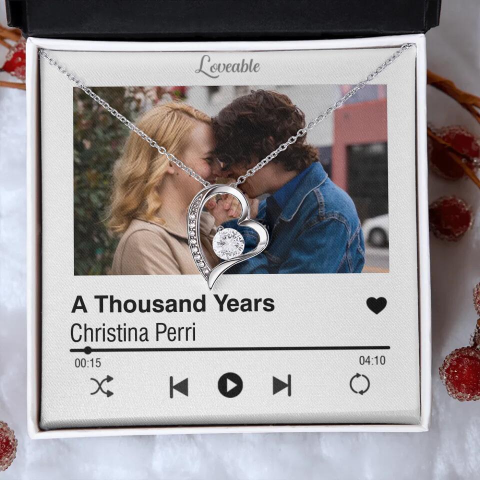 Personalized Valentine Gifts - Love Songs Music Playing Style Custom Necklace Anniversary Gift For Her - Image 4