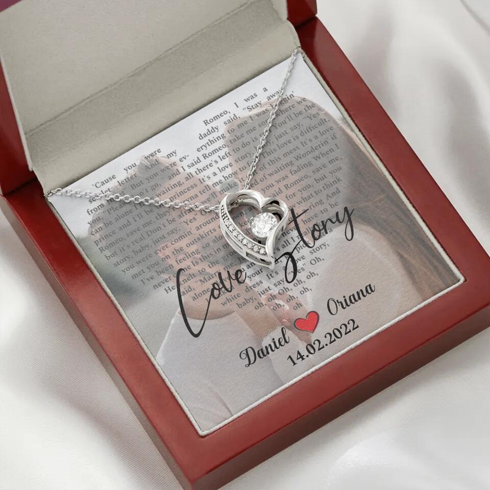 Personalized Valentine Gifts - Love Story - Custom Lyrics Song - Personalized Necklace - Gift For Her - Image 17