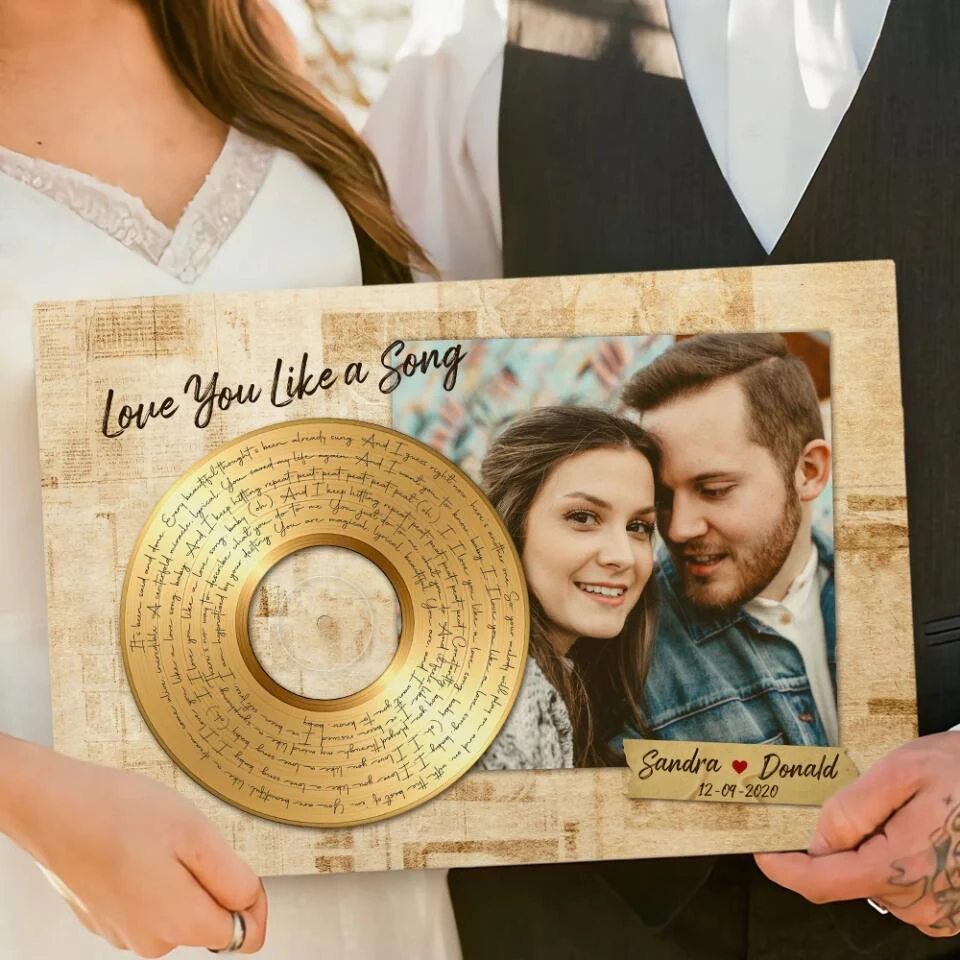 Personalized Valentine Gifts - Love You Like A Love Song Custom Canvas Poster Anniversary Gift For Couples - Image 6