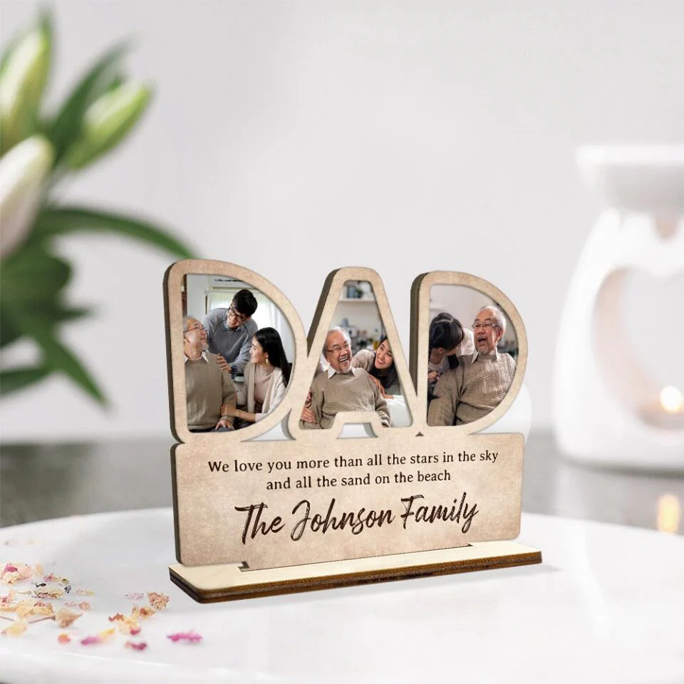 Love You More Than Stars In The Sky - Personalized Custom Wooden 3 Layers Plaque - Best Gifts For Your Dad Husband On Birthday Father's Day - 211IHPLNWP319 - Image 5