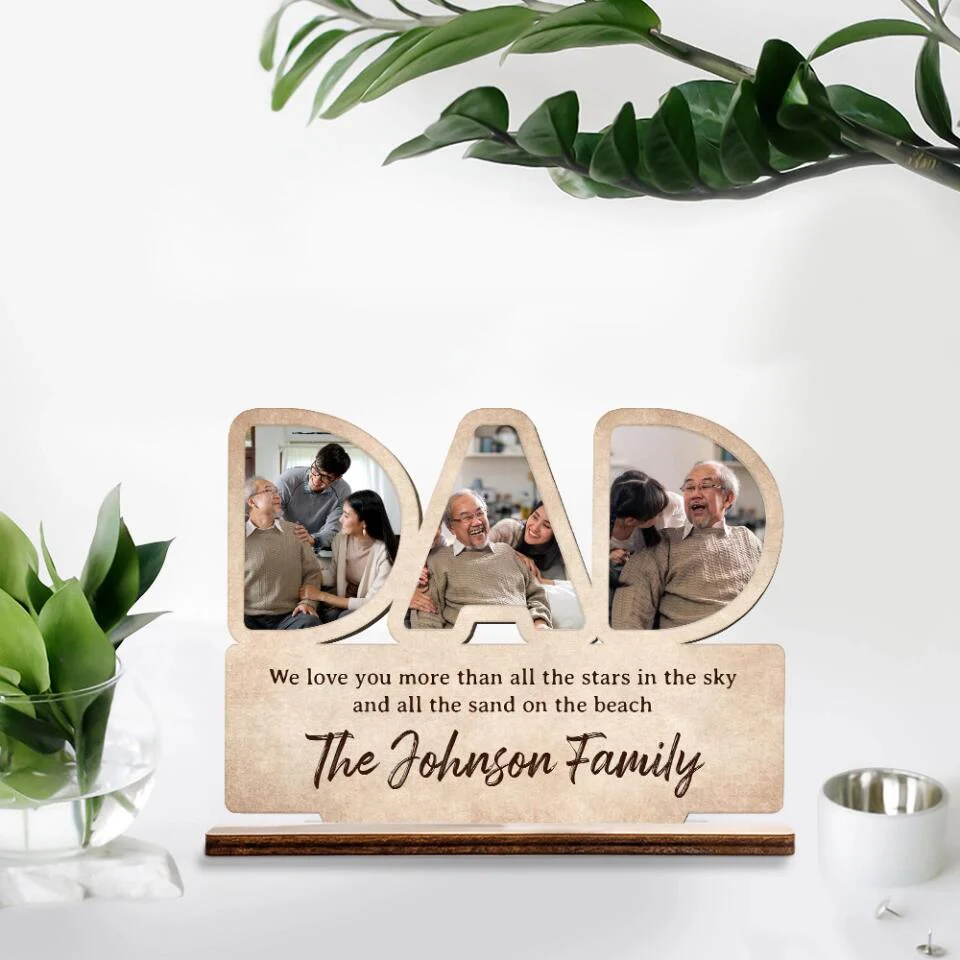 Love You More Than Stars In The Sky - Personalized Custom Wooden 3 Layers Plaque - Best Gifts For Your Dad Husband On Birthday Father's Day - 211IHPLNWP319 - Image 6