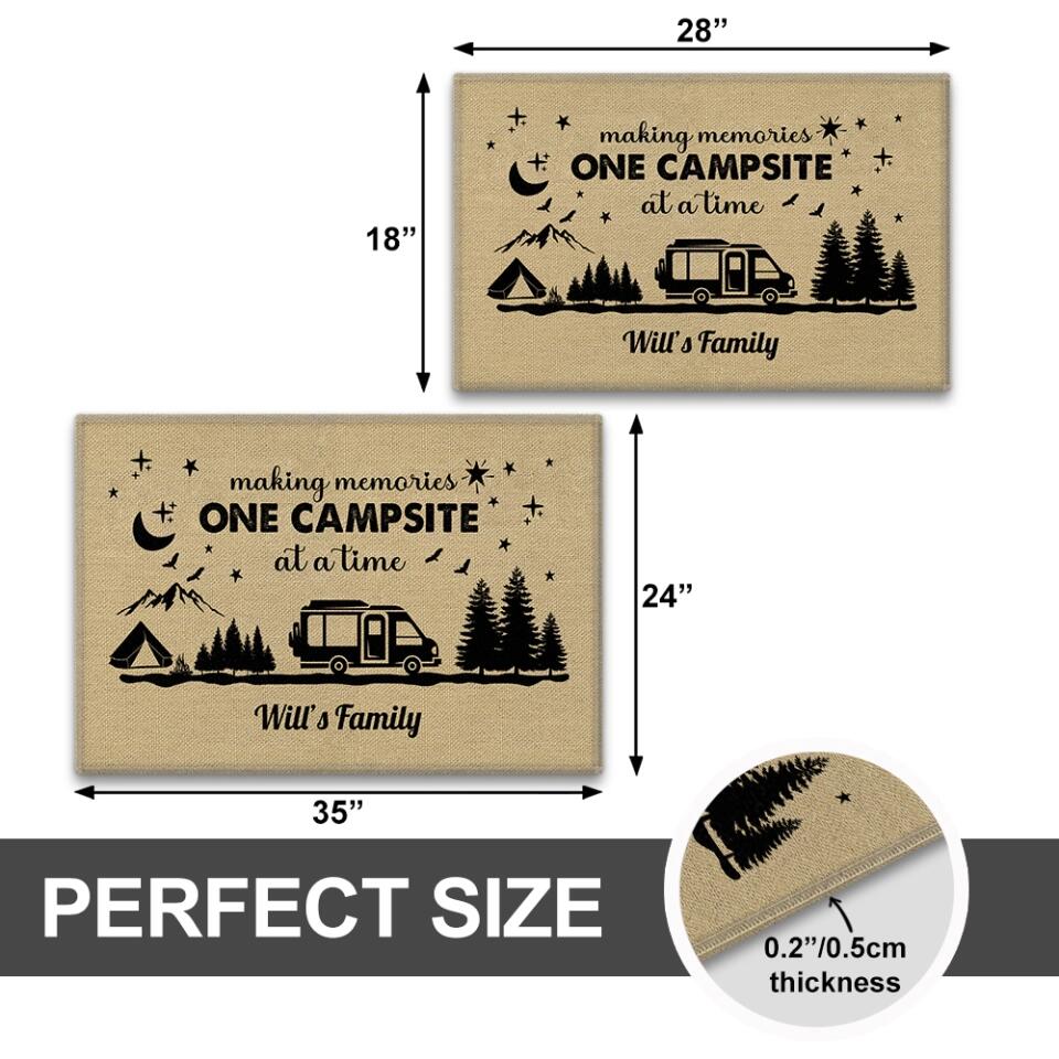 Making Memories One Campsite At A Time - Personalized Doormat - Gift For Camping Lovers Family - Image 6