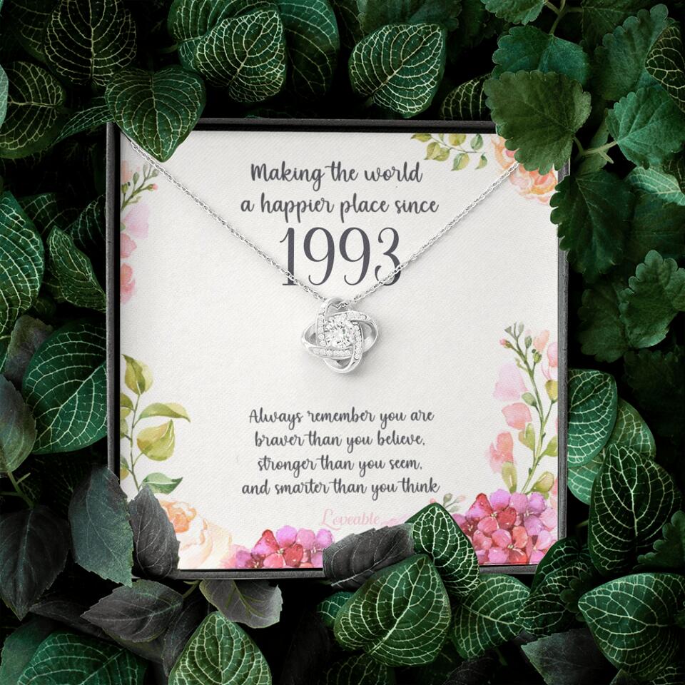 Making The World A Happier Place Personalized Necklace