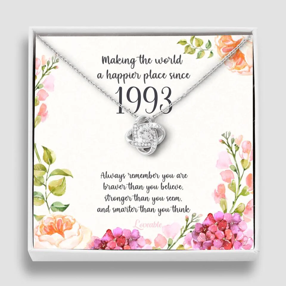 Making The World A Happier Place Personalized Necklace - Image 2