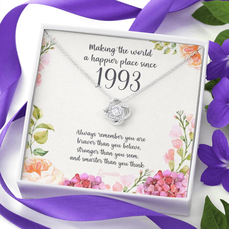 Making The World A Happier Place Personalized Necklace - Image 4
