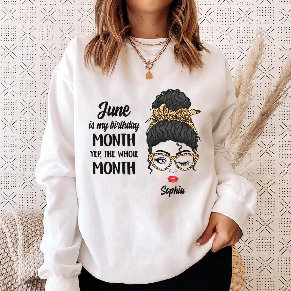 March April May June is My Birthday The Whole Month - Custom Month - Personalized Name - T-shirt - Unisex Tee - Birthday Gift for Women Girls Girlfriends - 303ICNNPTS307 - Image 6