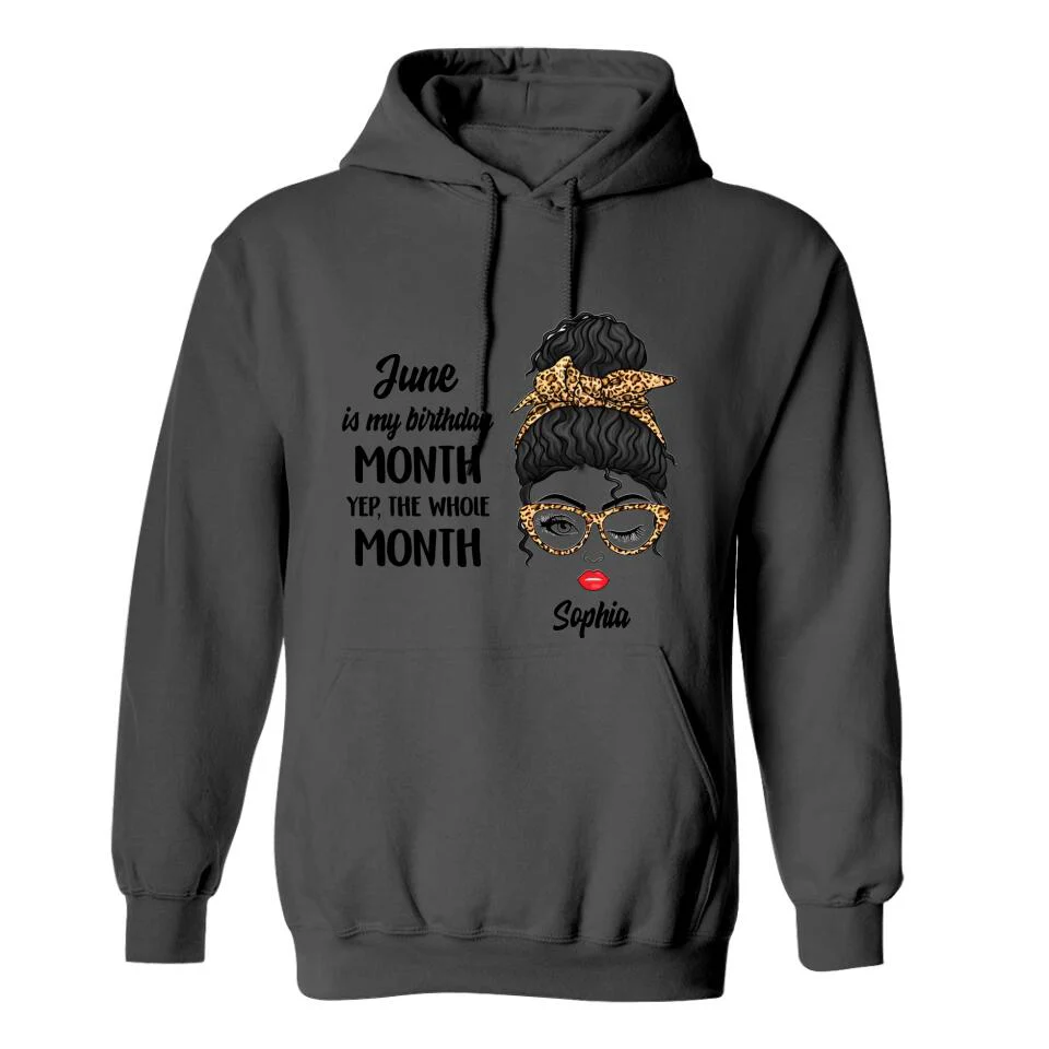 March April May June is My Birthday The Whole Month - Custom Month - Personalized Name - T-shirt - Unisex Tee - Birthday Gift for Women Girls Girlfriends - 303ICNNPTS307 - Image 7