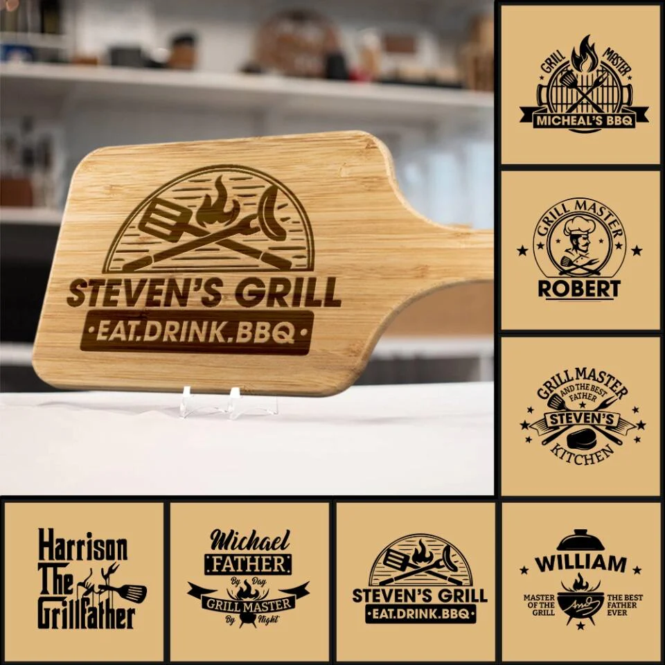 Master Of The Grill The Best Father Personalized Cutting Board - Image 6
