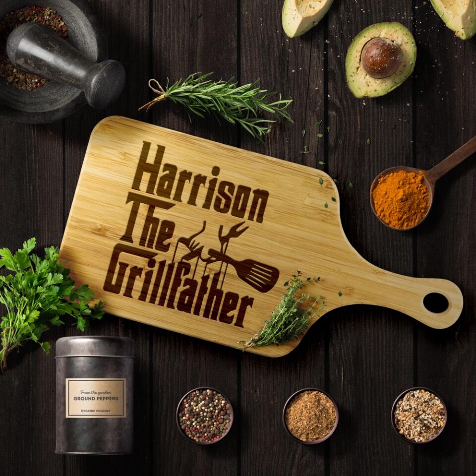 Master Of The Grill The Best Father Personalized Cutting Board - Image 7