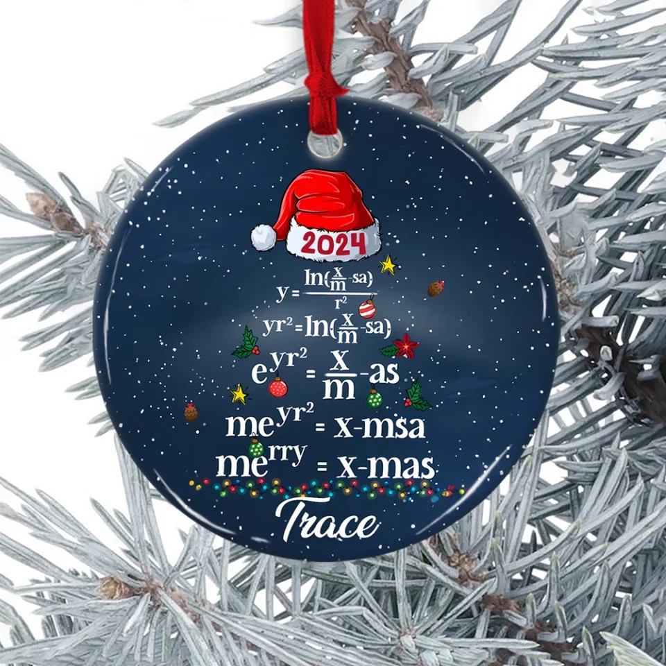 Mathematical Equations Math Tutor - Custom Ceramic Ornament - Christmas Gift For Mathematics Teacher - Appreciation Gifts - Image 10