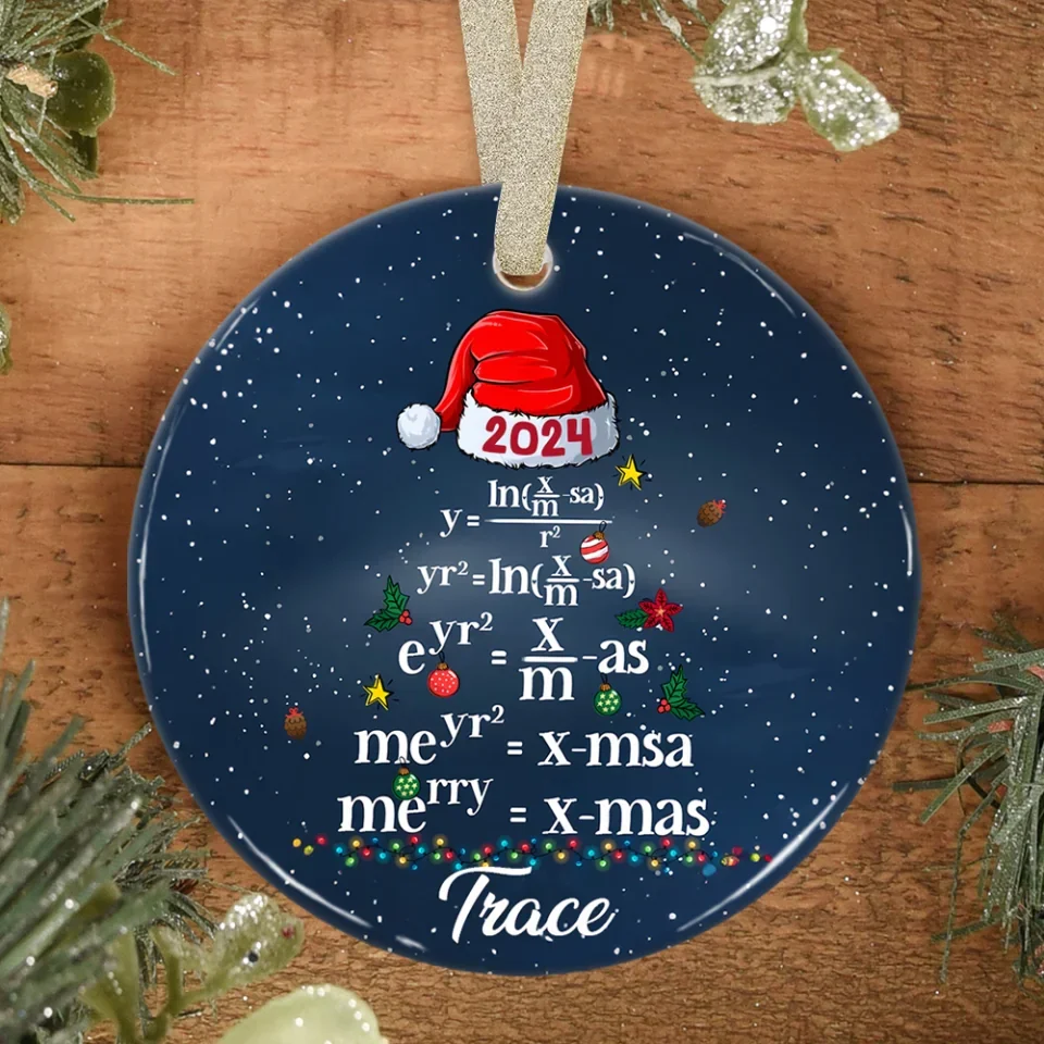 Mathematical Equations Math Tutor - Custom Ceramic Ornament - Christmas Gift For Mathematics Teacher - Appreciation Gifts - Image 7