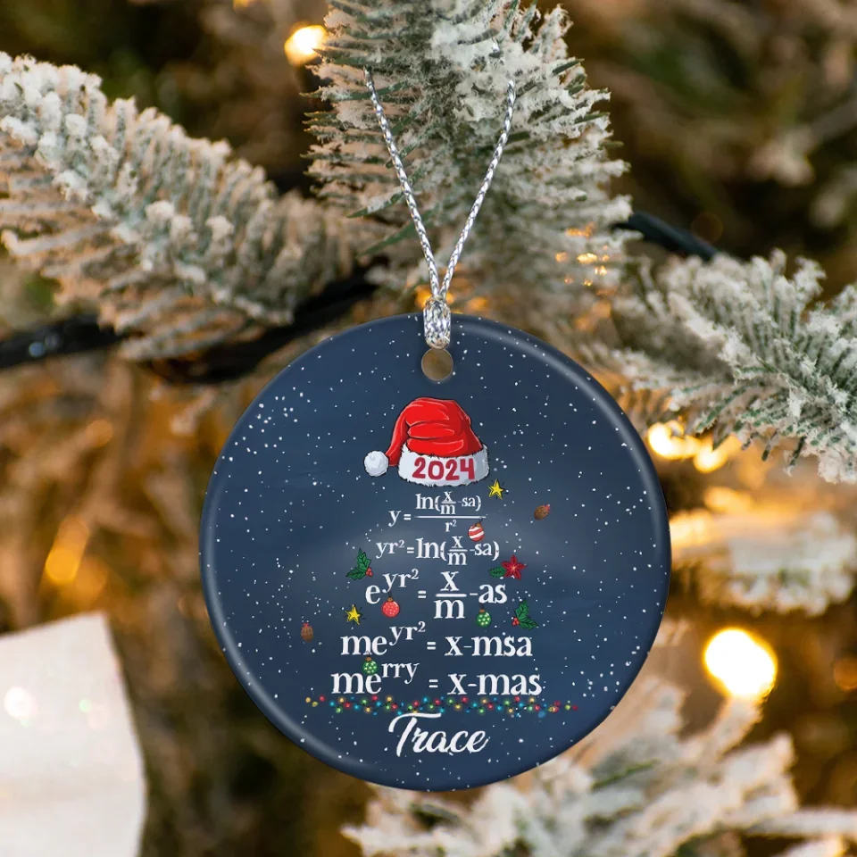 Mathematical Equations Math Tutor - Custom Ceramic Ornament - Christmas Gift For Mathematics Teacher - Appreciation Gifts - Image 8