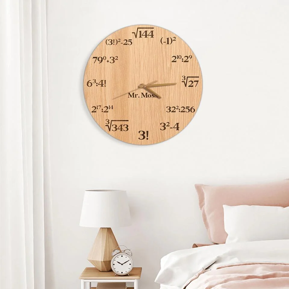 Mathematics Wall Clock - Math Equation Clock - Math Teacher Decor - Fun Gifts for Your Math Teachers - Image 3