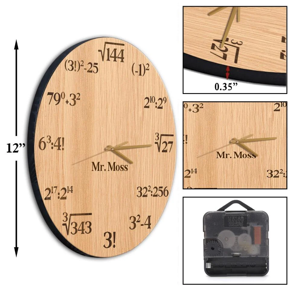 Mathematics Wall Clock - Math Equation Clock - Math Teacher Decor - Fun Gifts for Your Math Teachers - Image 5