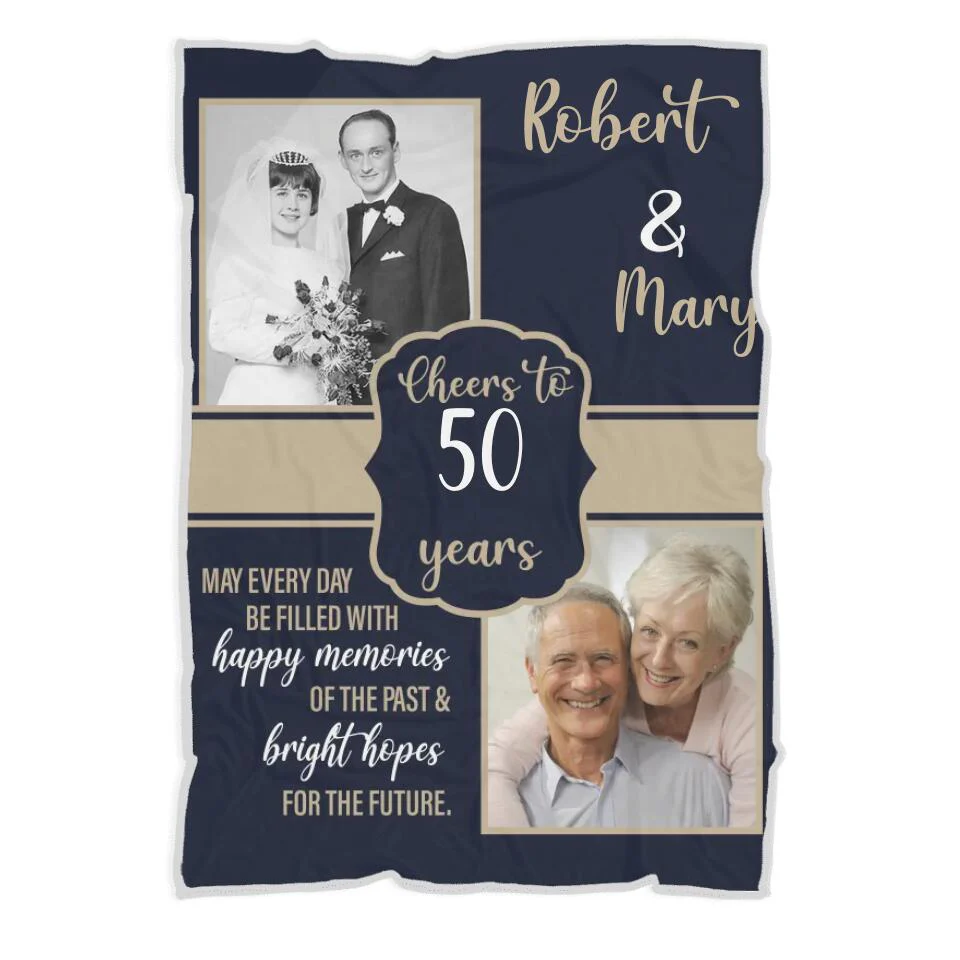 May Every Day Be Filled With Happy Memories - Best Anniversary Gifts for Her/ Personalized Fleece Blanket - 209IHNNPBL639 - Image 4